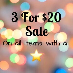 3 For $20 Sale